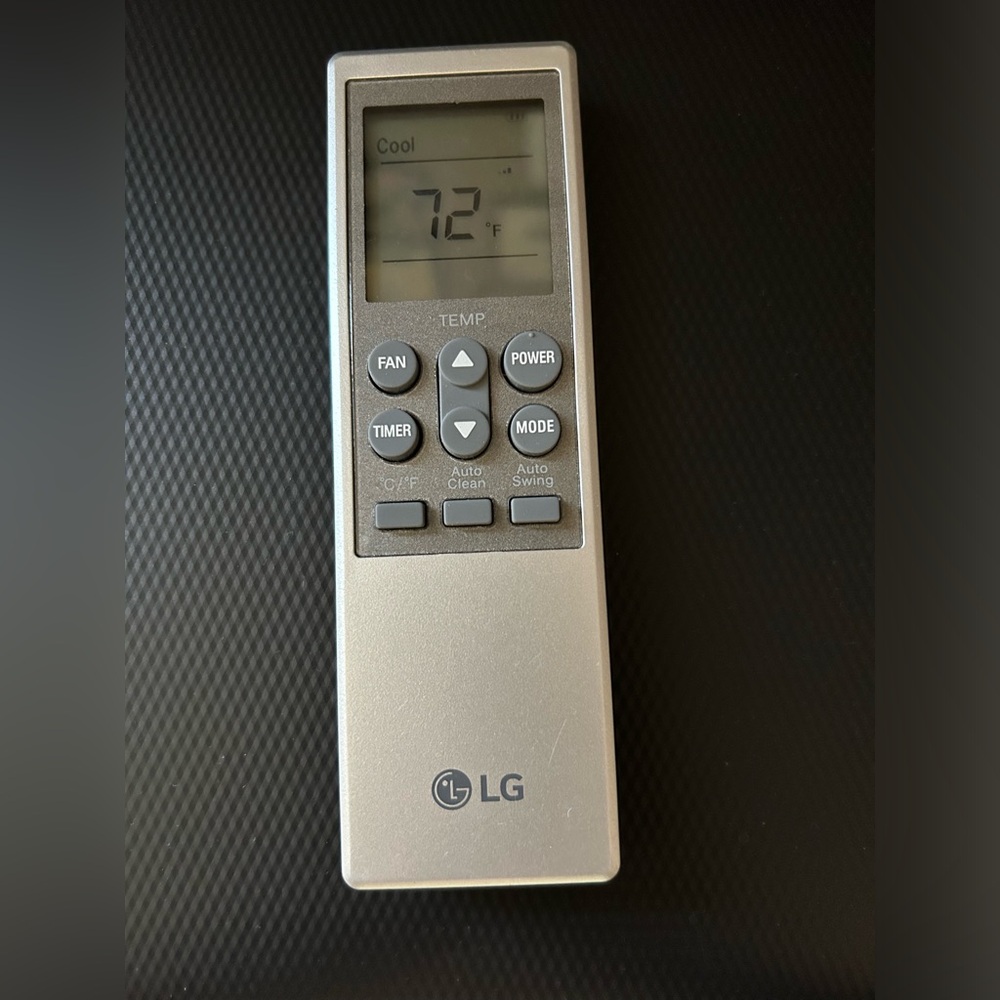 Fan Remote -LG Fan Temperature / Speed Remote Control LCD Screen, Silver, Tested